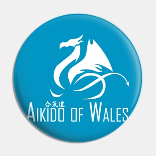 Aikido of Wales (White) Pin