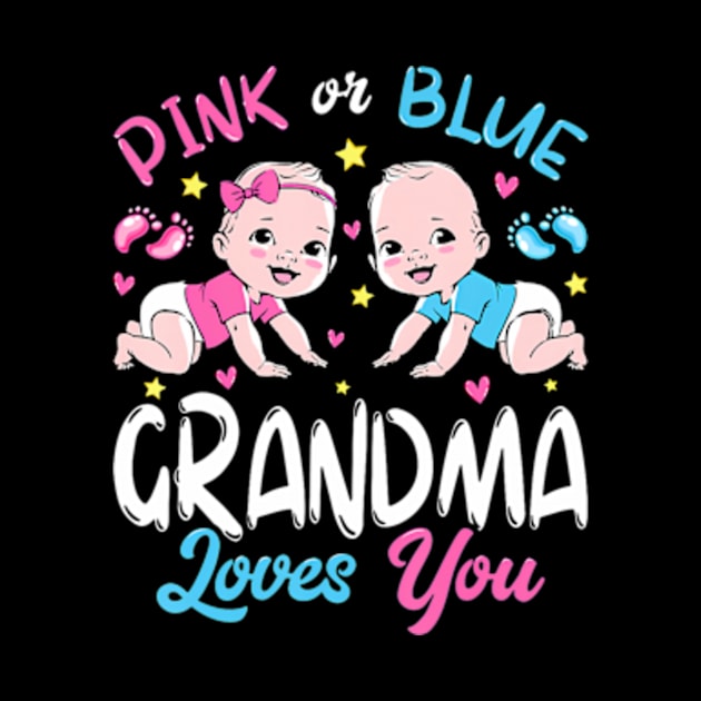 Pink Or Blue Grandma Loves You Baby Gender Reveal Keeper by Eduardo