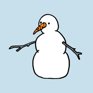 Carrot Nose SnowMan T-Shirt