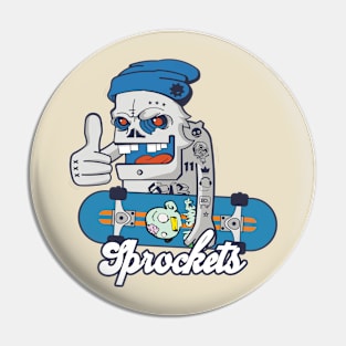 Zom Skateboarder Pin