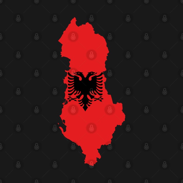 Albania Flag Map by Historia