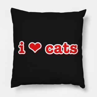 I Love Cats Heart Pet Pillow