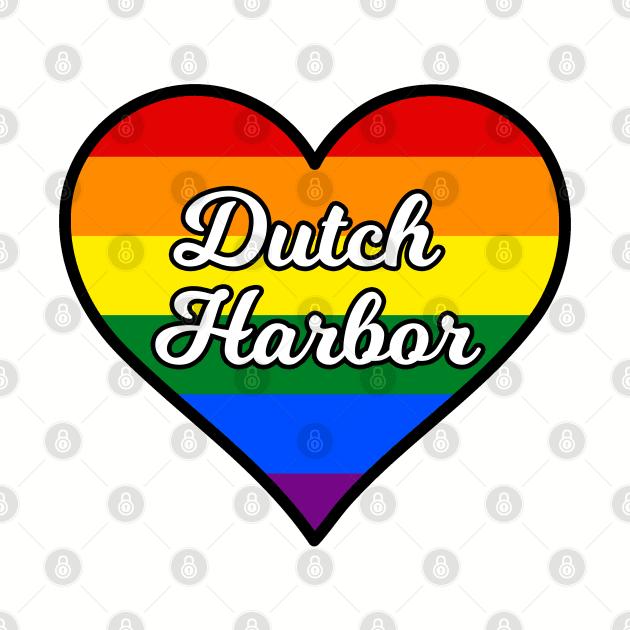 Dutch Harbor Alaska Gay Pride Heart by fearcity