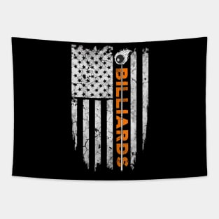 Billiards American Flag Billiard Tee s Tapestry