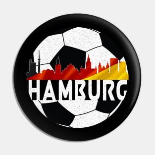 Hamburg Germany Euro 2024 football—White text Pin