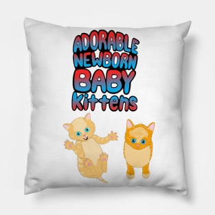 Adorable Newborn Baby Kittens Pillow