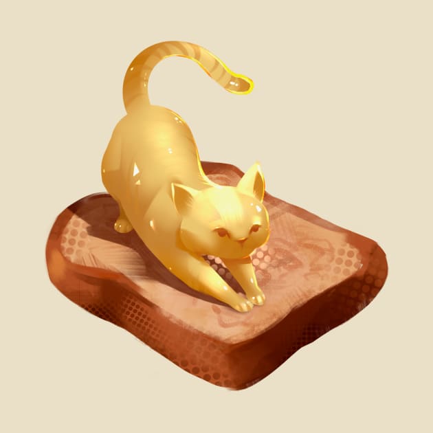 Butter Cat on Toast by Claire Lin