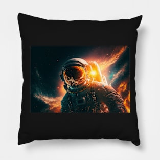 Astronaut in the space #2 Pillow