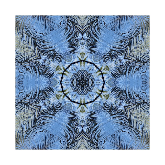 HEXAGONAL DESİGN IN SHADES OF SKY BLUE. A textured floral fantasy pattern by mister-john