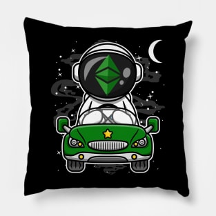 Astronaut Car Ethereum Classic Crypto ETH Coin To The Moon Crypto Token Cryptocurrency Wallet Birthday Gift For Men Women Kids Pillow