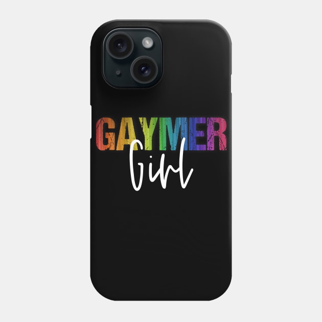 Rainbow Lesbian Pride Gaymer Girl Gay Gamer Girl Phone Case by AmbersDesignsCo