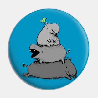 Hippo Totem Pin