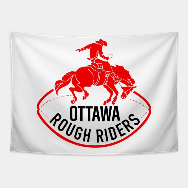 Defunct Ottawa Rough Riders 1980 Tapestry by LocalZonly