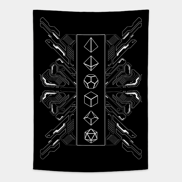 Minimalist Polyhedral Dice Set Geometric Tapestry by pixeptional