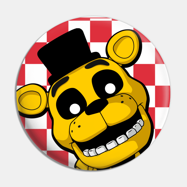 Golden Freddy Pin by Vault Emporium