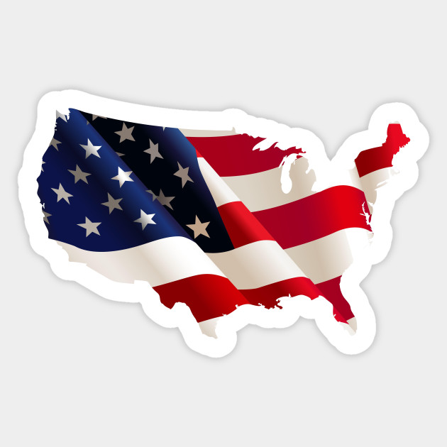 Image United States Flag Map United States Sticker Teepublic