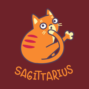 Funny Sagittarius Cat Horoscope Tshirt - Astrology and Zodiac Gift Ideas! T-Shirt