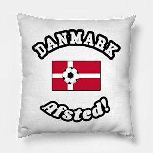 ⚽ Danmark Football, Dannebrog Flag, Let's Go! Afsted! Team Spirit Pillow