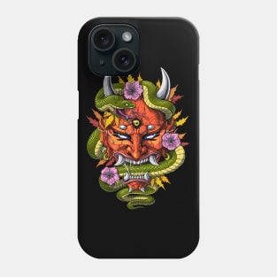 Japanese Demon Oni Mask Phone Case