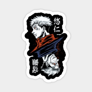 Jujutsu Kaisen Sukuna and Itadori Split Form Magnet
