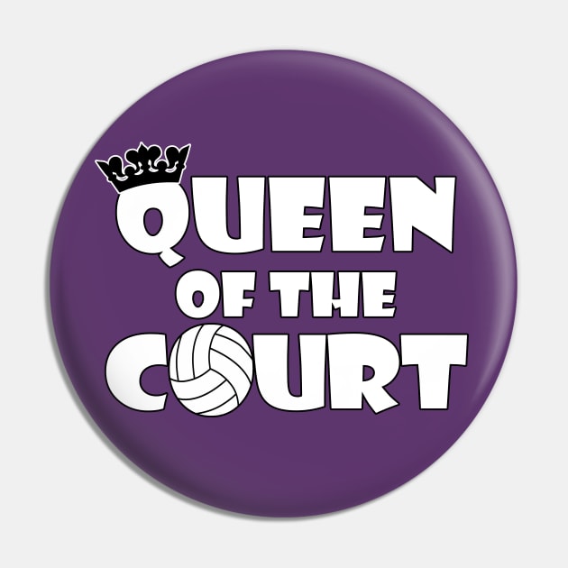 Fun Volleyball Queen of the Court Pin by Sports Stars ⭐⭐⭐⭐⭐