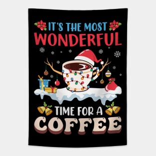 It's the most wonderful time for a coffee christmas Tapestry