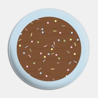 "Hey, Cupcake" - Chocolate Icing and Rainbow Sprinkles Pin