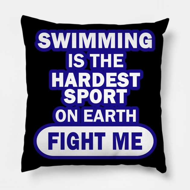 Swimming Men Breaststroke Crawl Boys Pillow by FindYourFavouriteDesign