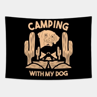 Wanderlust Paws: Camping with My Dog in the Mountains Tapestry