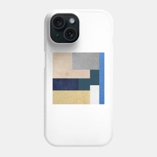 Faux leather beige and blue Phone Case