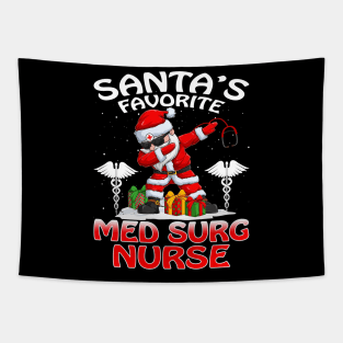 Santas Favorite Med Surg Nurse Christmas T Shirt Tapestry