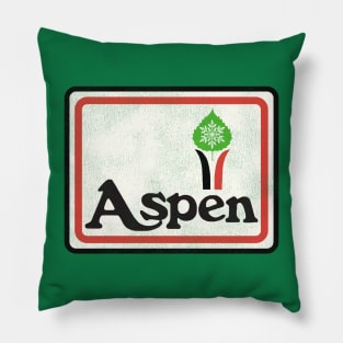 Vintage Aspen Tourist Souvenir Pillow