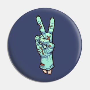 Zombie peace sign Pin