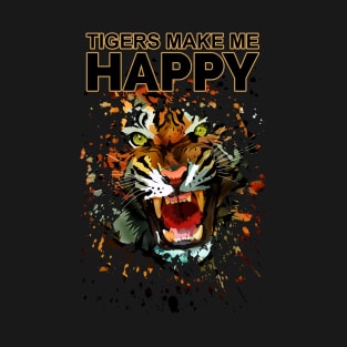 Tigers Make Me Happy T-Shirt