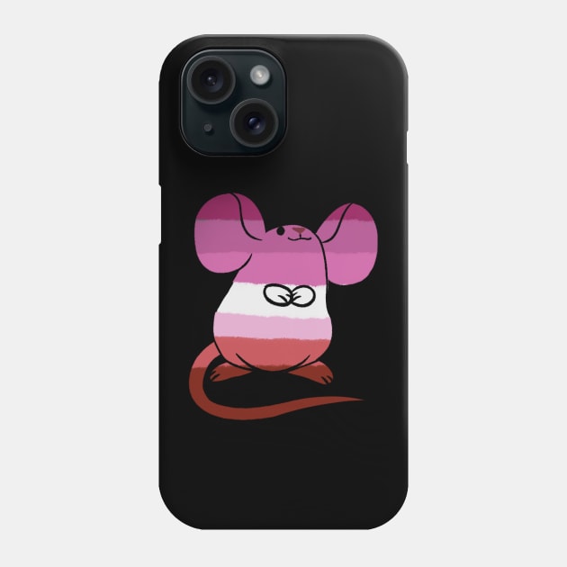 Lesbian Pride Mouse Phone Case by gaypompeii