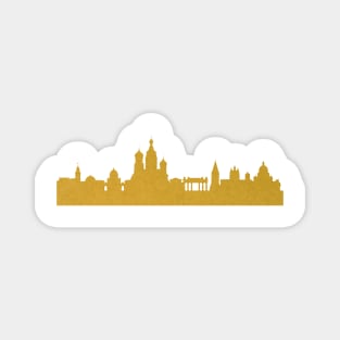 Golden Saint Petersburg Magnet