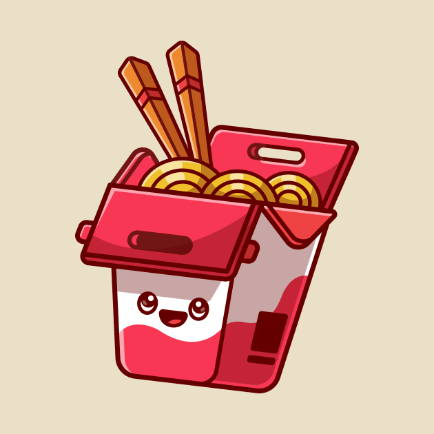 Cute Noodle Box Cartoon by Catalyst Labs