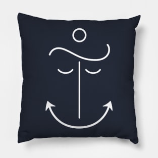 Anchor White Pillow