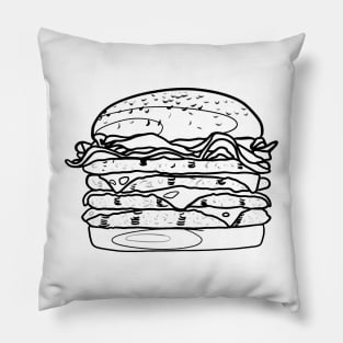 Hard on the cheeseburgers Pillow