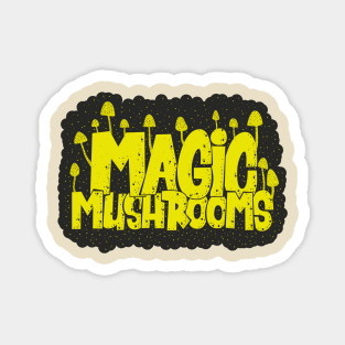 Magic Mushrooms - Psilocybin - Psychedelic Art Magnet