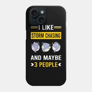 3 People Storm Chasing Chaser Stormchasing Stormchaser Phone Case