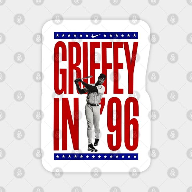 90s Baseball - Griffey 96 - Mariners - Classic Magnet by nicklower