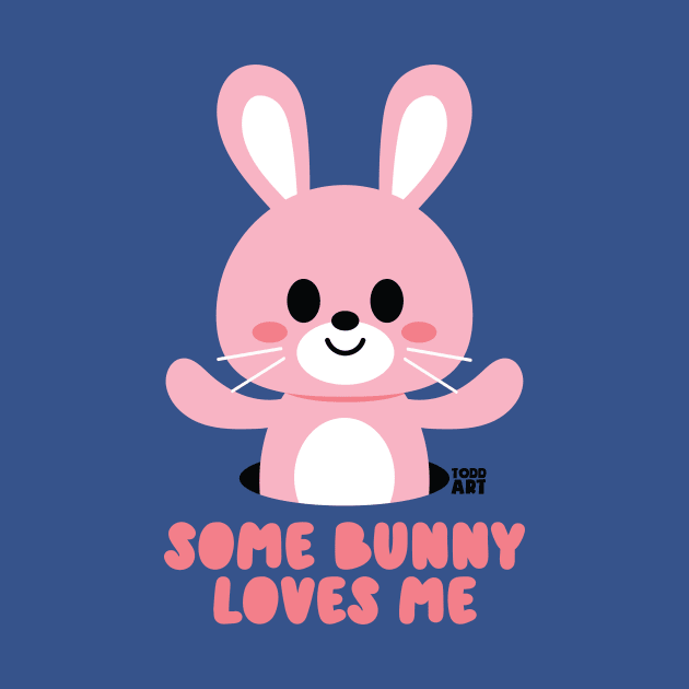 SOME BUNNY LOVES ME by toddgoldmanart