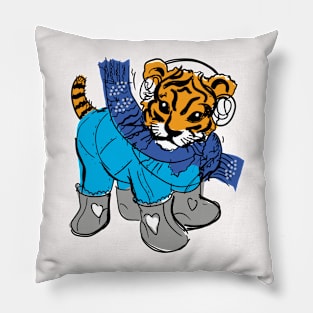 Young tiger Pillow