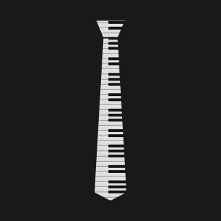 Piano Neck Tie Funny Humorous Keyboard Music Player Fun T-Shirt