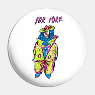 Private Detective - Monster - Vintage Design Pin