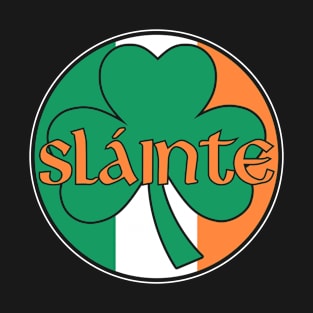 Slainte Irish flag and shamrock T-Shirt