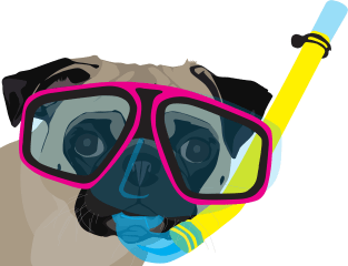 Snorkel Pug Snorkel Pug, Does whatever a snorkel pug does Magnet