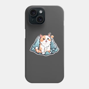 Orange Cat Mountain View Art Phone Case