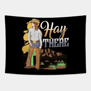 Hay There I Equestrian Pony Horse Lover Tapestry